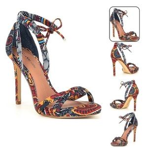 Gianni Bini Multicolor Patterned Heels